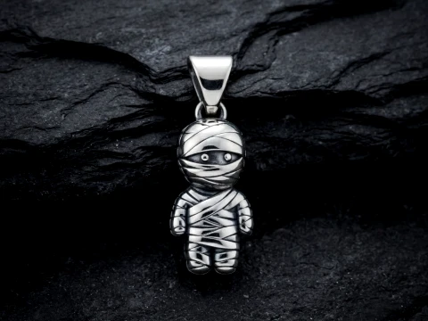 Halloween Mummy Pendant 3D print model 3D Print Model