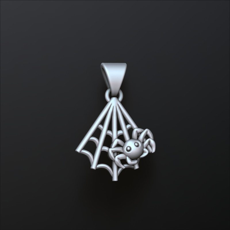 Cadılar Bayramı Örümcek Kolye 3D baskı modeli 3D Baskı Modeli .c4d .max .obj .3ds .fbx .stl .blend
