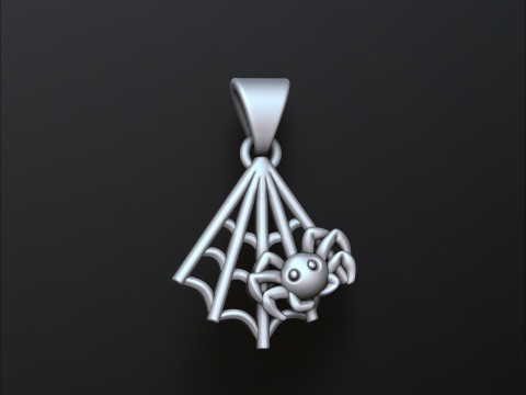 Halloween Spider Pendant 3D print model 3D 打印模型