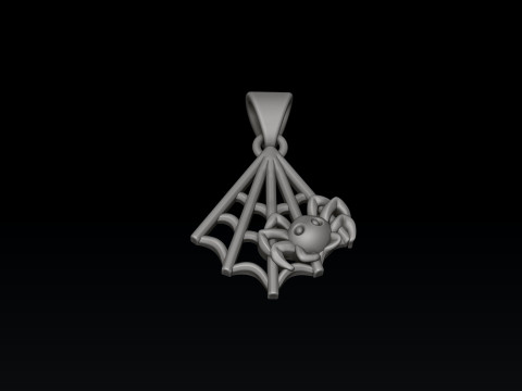 Cadılar Bayramı Örümcek Kolye 3D baskı modeli 3D Baskı Modeli