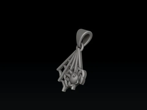 Halloween Spider Pendant 3D print model 3D Print Model