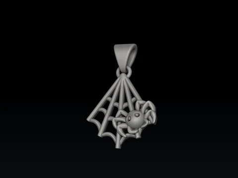 Halloween Spider Pendant 3D print model 3D Print Model