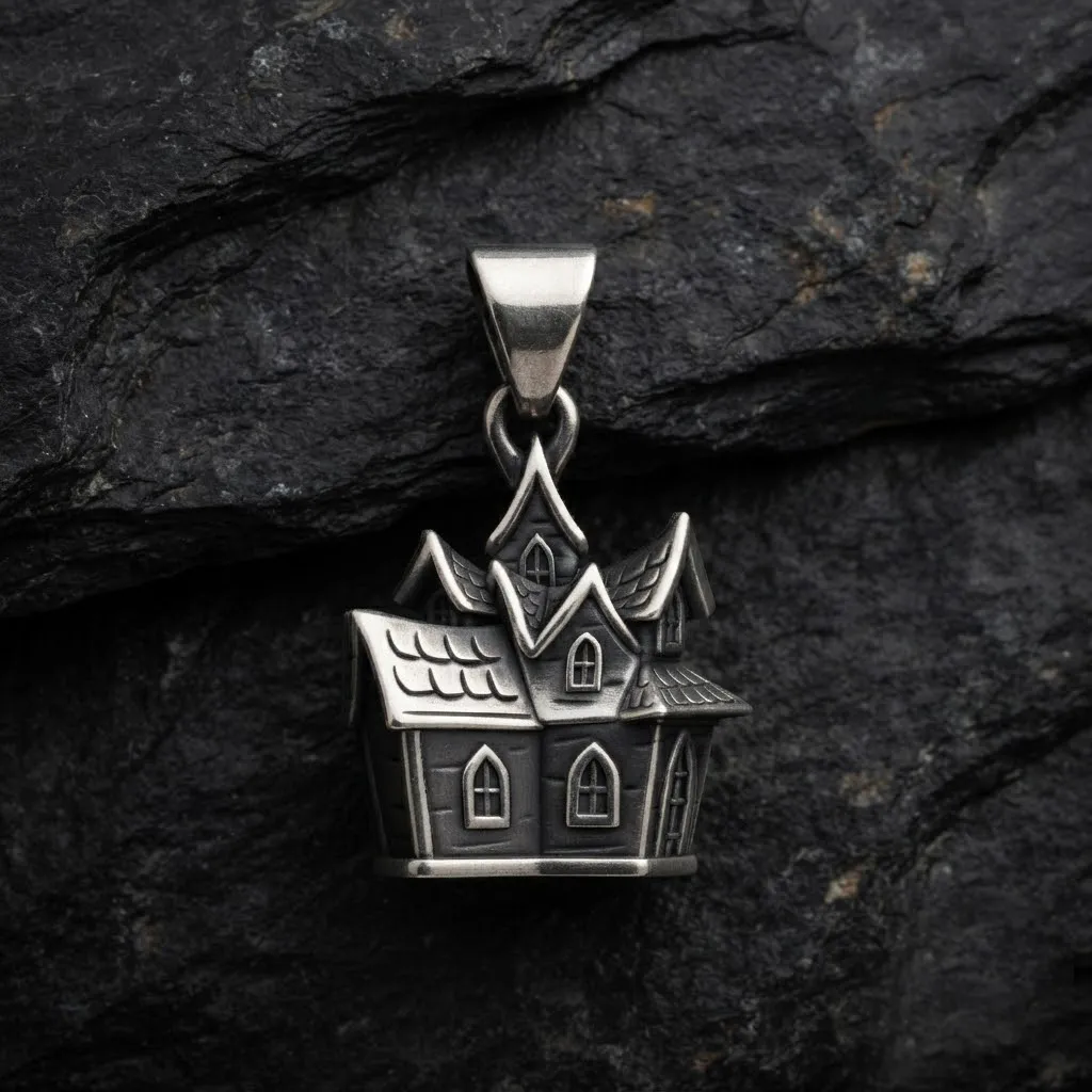 Halloween Haunted House Pendant 3D print model 3D Print Model .c4d .max .obj .3ds .fbx .stl .blend 