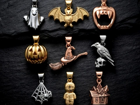 Halloween Charms Pack Collection 3D Print Model