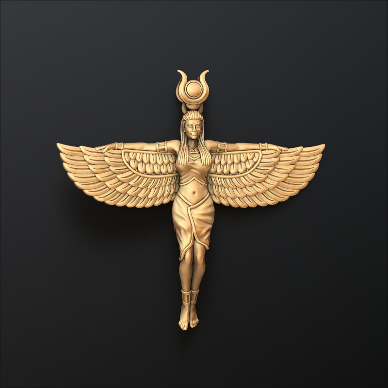 Isis Egyptische godin hanger v6 3D-printmodel 3D printmodel .c4d .max .obj .3ds .fbx .stl .blend