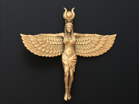 Isis Egyptian Goddess Pendant v6 3D print model 3Dプリントモデル