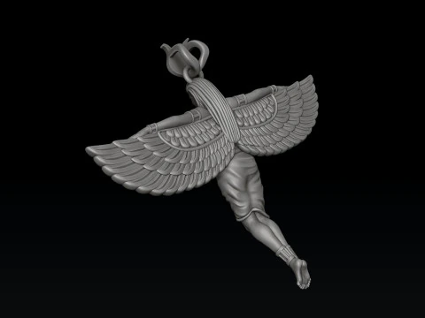 Isis Egyptian Goddess Pendant v6 3D print model 3D Print Model