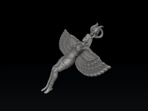 Isis Egyptian Goddess Pendant v6 3D print model 3D Print Model
