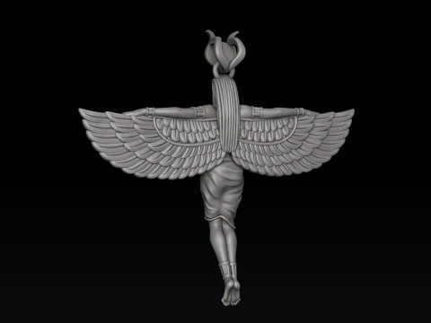 Isis Egyptian Goddess Pendant v6 3D print model 3D Print Model