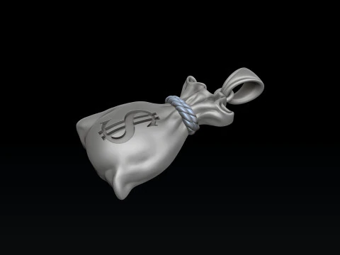 Modello di stampa 3D con pendente per borsa dei soldi Modello di stampa 3D