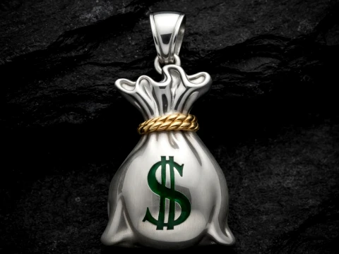Money Bag Pendant 3D print model 3D Print Model