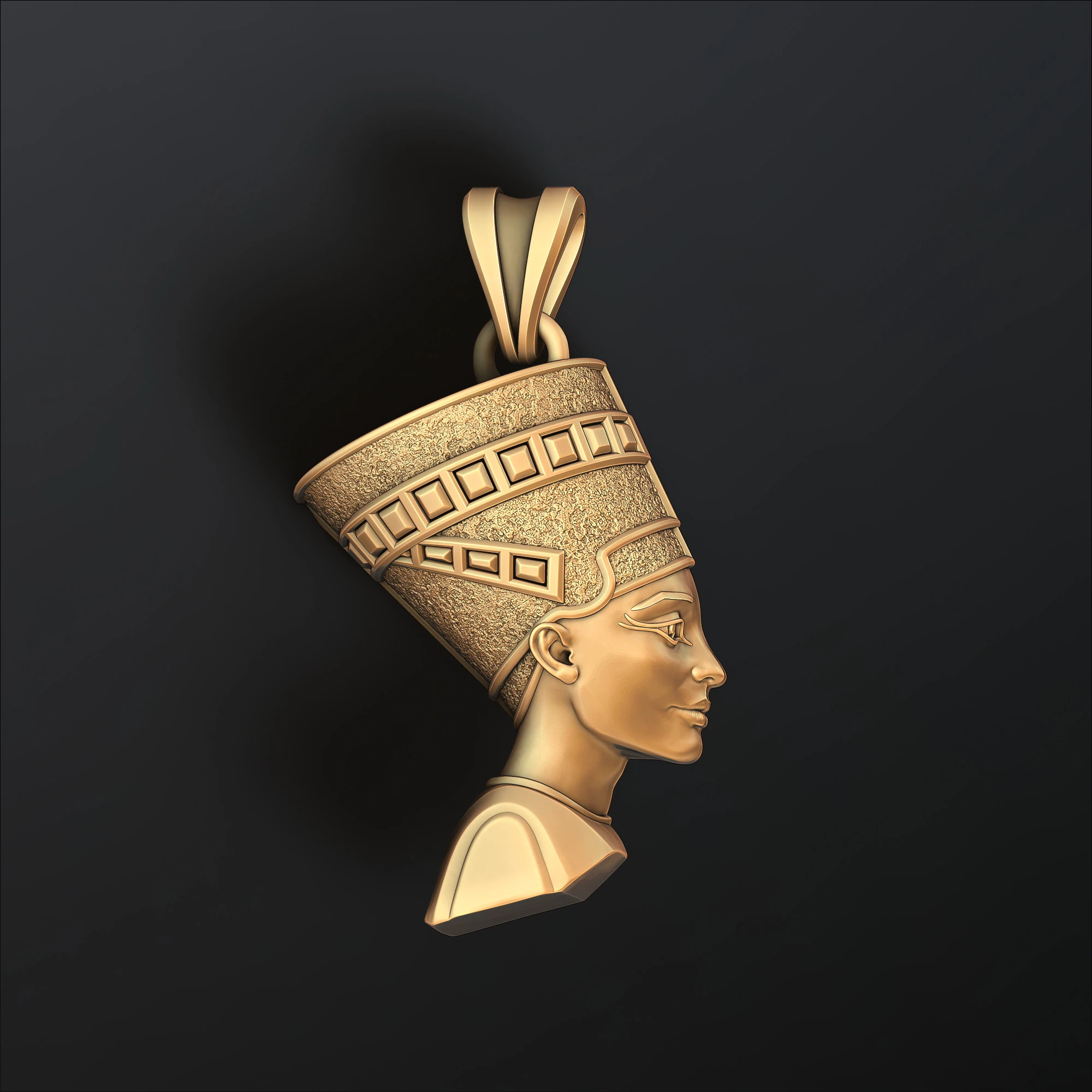Modello di stampa 3D del pendente Nefertiti Modello di stampa 3D .c4d .max .obj .3ds .fbx .stl .blend 