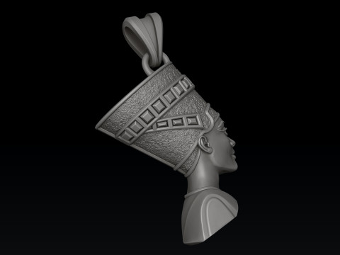 Model cetak 3D Liontin Nefertiti Model Cetak 3D