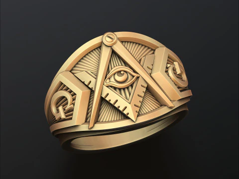 Mason Ring 3D-printmodel 3D printmodel