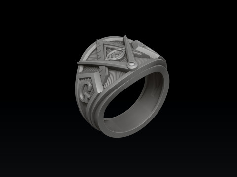 Modelo de impressão 3D do anel Mason Modelo de Impressão 3D