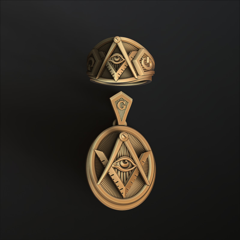 Collection de bagues à pendentif Mason Modèles 3D en vedette .c4d .max .obj .3ds .fbx .stl .blend 
