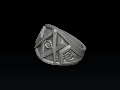 Mason Pendant Ring Collection 3D Print Model