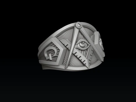 Mason Pendant Ring Collection 3D Print Model