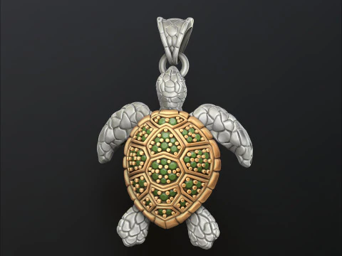 Wisiorek ż&oacute;łw z klejnotami Model do druku 3D Model do druku 3D