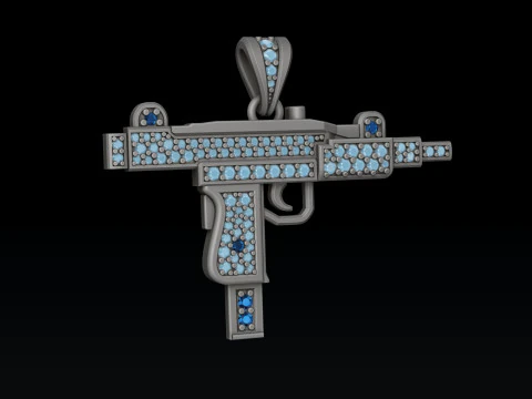 Pingente estilizado Gan v4 com joias Modelo de impress&atilde;o 3D Modelo de Impressão 3D