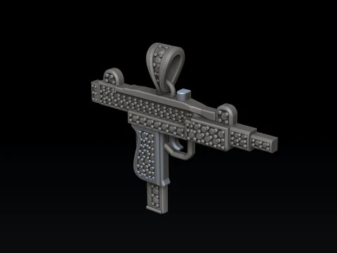 Pingente estilizado Gan v4 com joias Modelo de impress&atilde;o 3D Modelo de Impressão 3D