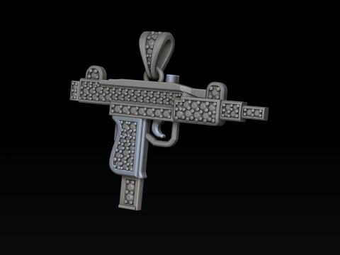 Pingente estilizado Gan v4 com joias Modelo de impress&atilde;o 3D Modelo de Impressão 3D