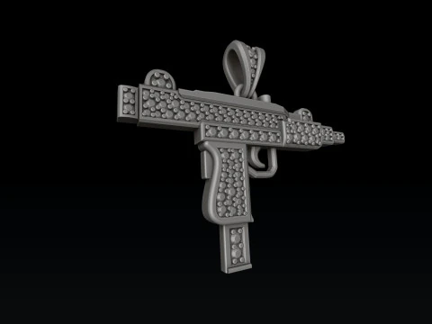 Pingente estilizado Gan v4 com joias Modelo de impress&atilde;o 3D Modelo de Impressão 3D