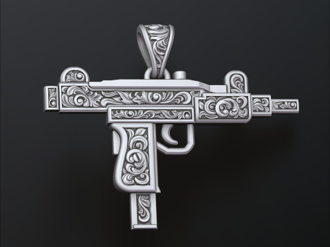 装飾品付き様式化された Gan v4 ペンダント 3D プリント モデル 3Dプリントモデル