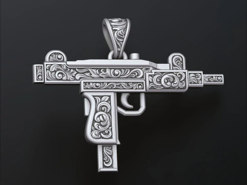 Colgante estilizado Gan v4 con adornos Modelo de impresi&oacute;n 3D Modelo de impresión 3D