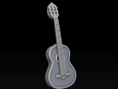 Classic Guitar Pendant 3D print model 3D Print Model