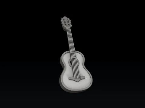 Classic Guitar Pendant 3D print model 3D Print Model