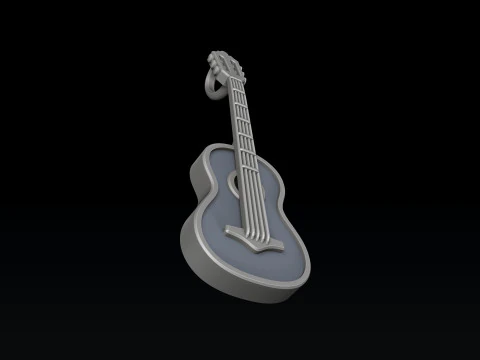 Classic Guitar Pendant 3D print model 3D Print Model