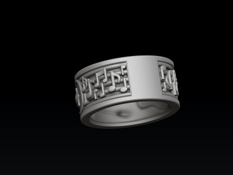 Modelo de impressão 3D do anel de guitarra clássico Modelo de Impressão 3D