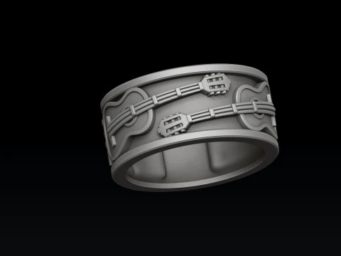 Collezione di anelli con ciondolo per chitarra classica Modello di stampa 3D