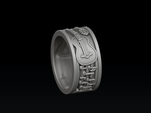 Collezione di anelli con ciondolo per chitarra classica Modello di stampa 3D