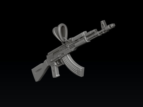 Model cetak 3D liontin Guun Ak 74 Model Cetak 3D