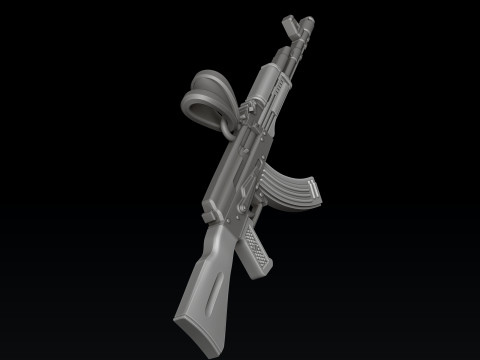 Model cetak 3D liontin Guun Ak 74 Model Cetak 3D