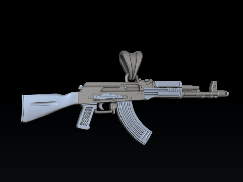 Model cetak 3D liontin Guun Ak 74 Model Cetak 3D