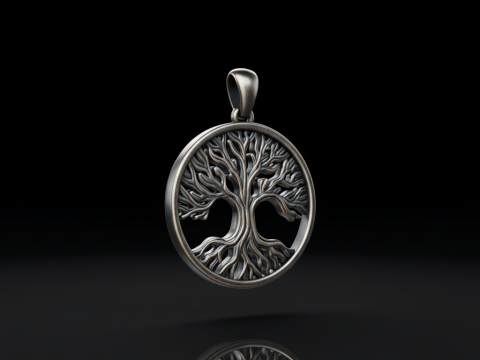 Levensboom hanger Gratis sieraden STL Download gratis 3D-printmodel 3D printmodel