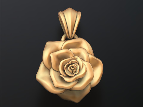 Modello di stampa 3D con pendente Rose v3 Modello di stampa 3D
