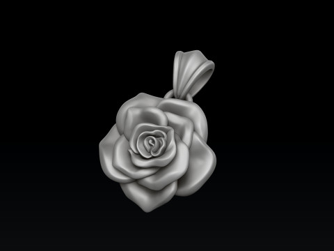 Rose Pendant v3 3D print model 3D Print Model