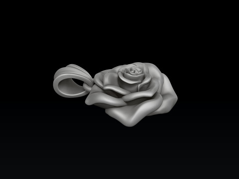 Rose Pendant v3 3D print model 3D Print Model