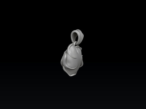 Rose Pendant v3 3D print model 3D Print Model