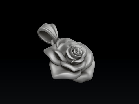 Rose Pendant v3 3D print model 3D Print Model