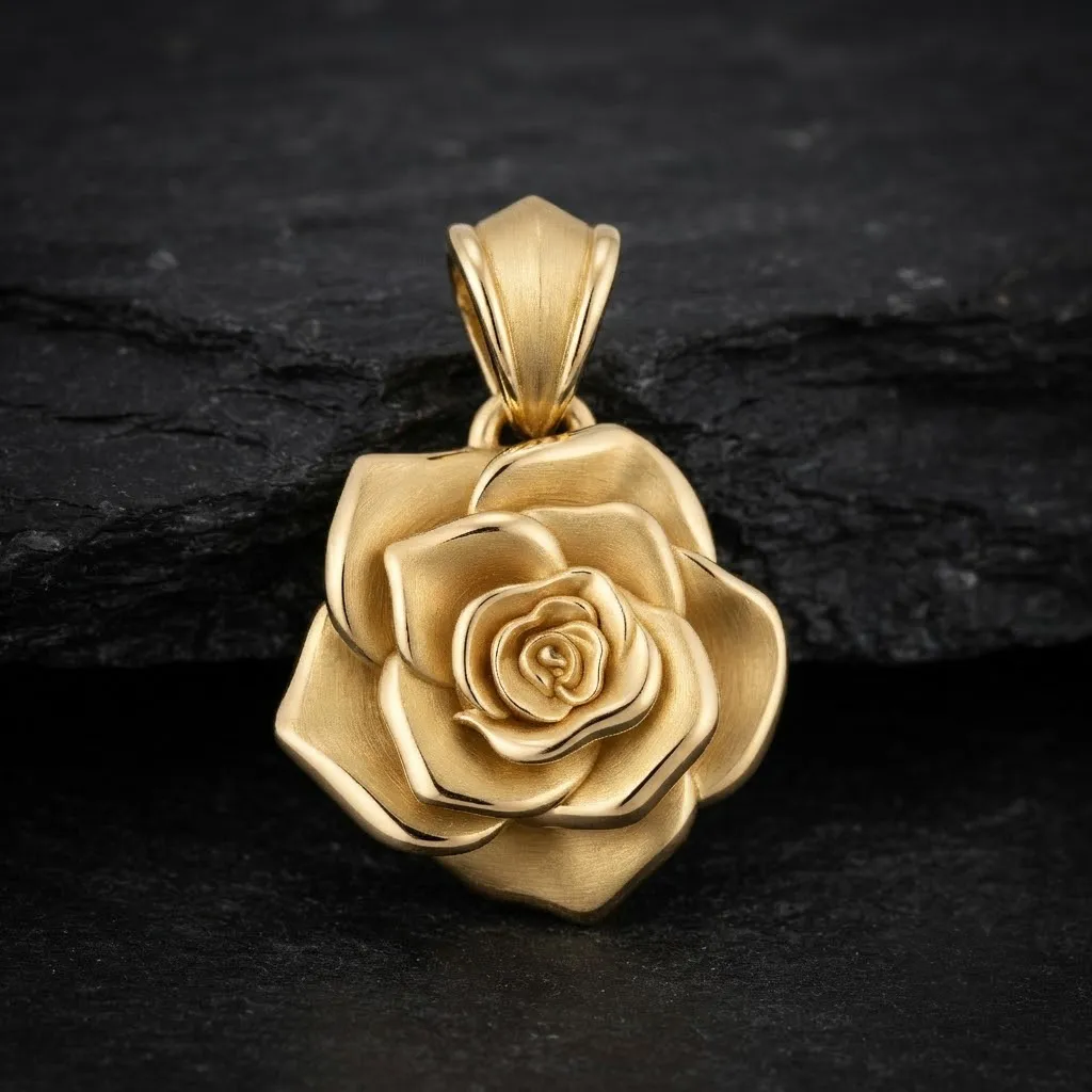 Rose Pendant v3 3D print model 3D Print Model .c4d .max .obj .3ds .fbx .stl .blend