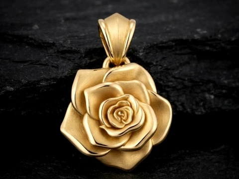 Rose Pendant v3 3D print model 3D Print Model