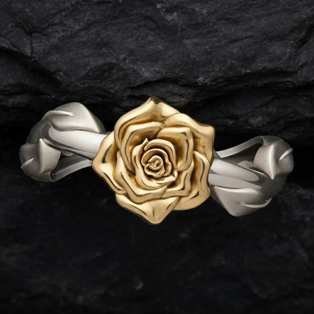 Rose Ring v3 3D print model 3D Print Model .c4d .max .obj .3ds .fbx .stl .blend 