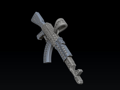 Wisiorek Gn Ak 74 z klejnotami Model do druku 3D Model do druku 3D