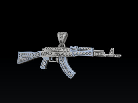 Wisiorek Gn Ak 74 z klejnotami Model do druku 3D Model do druku 3D