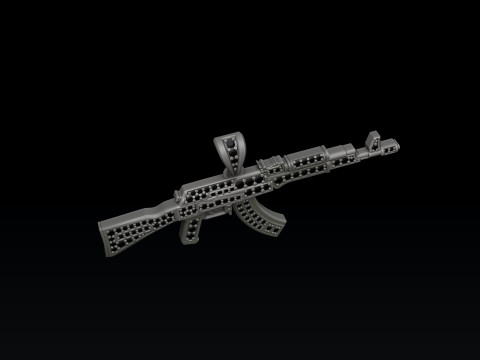 Wisiorek Gn Ak 74 z klejnotami Model do druku 3D Model do druku 3D